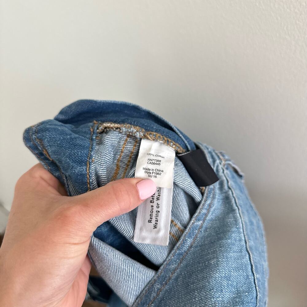 Madewell Adirondack Denim Raw Hem Short Overalls Blue XXS - Picture 11 of 11